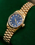 Rolex Lady-Datejust 1990 / Blue diamond dial / minty