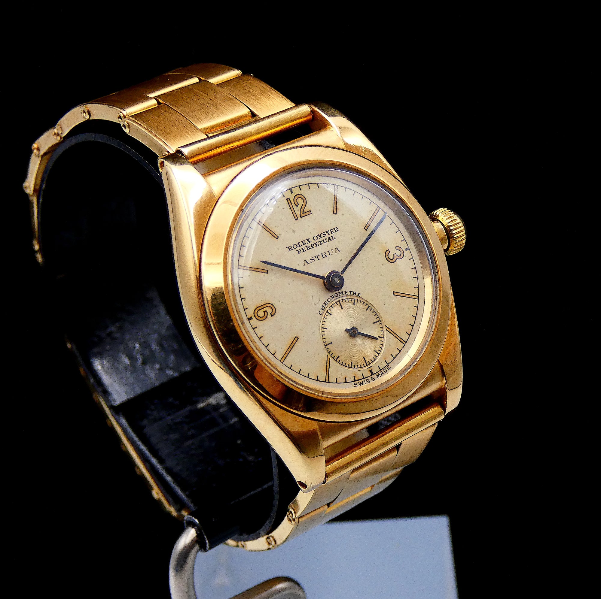 Rolex Oyster Perpetual 3130 Astrua / Mecan bracelet / 18k