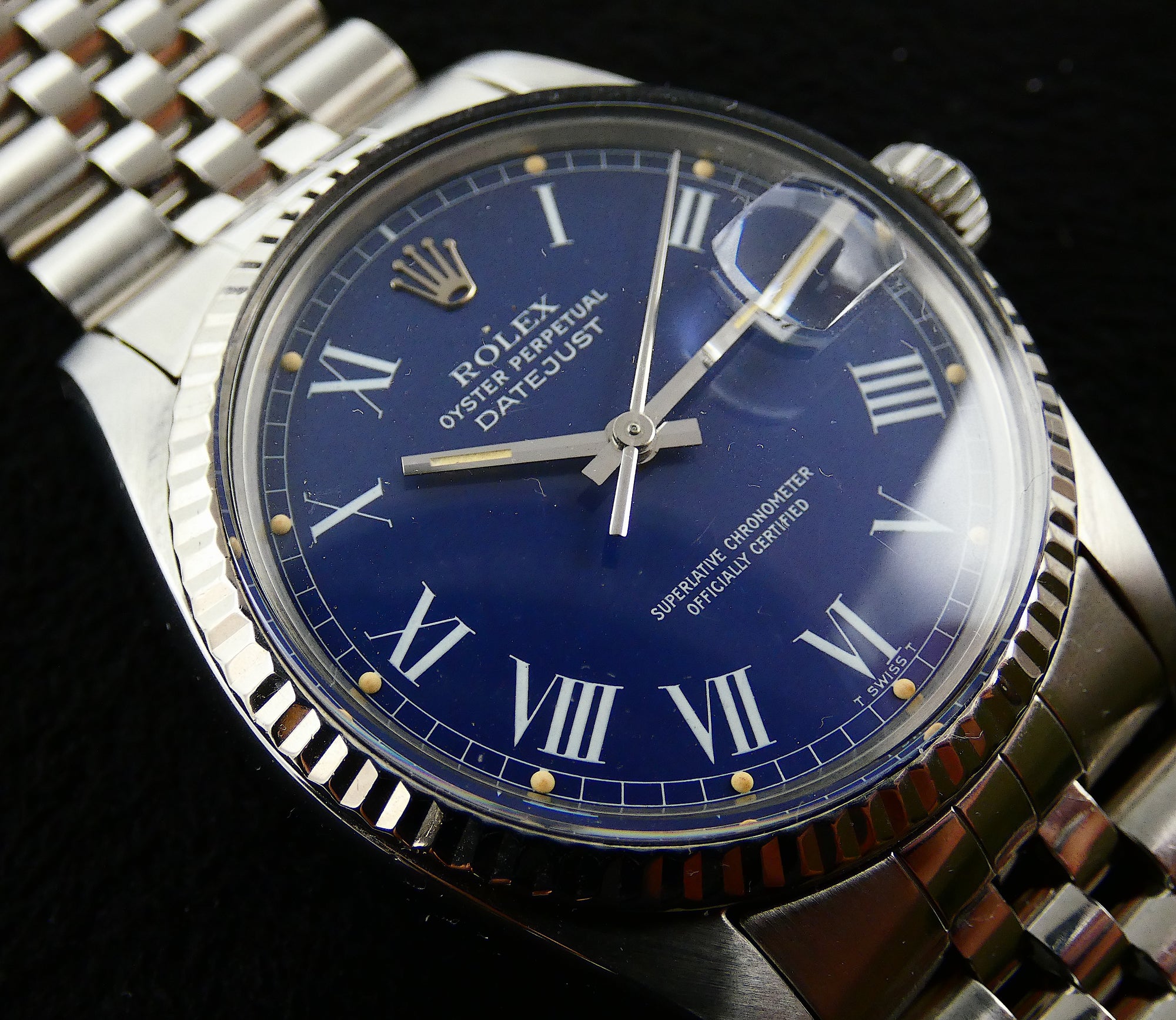 SOLD Rolex Datejust 16014 36 Rare blue buckley / 1984