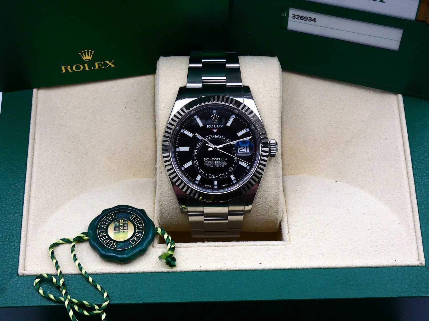 SOLD Rolex 326934 black dial minty