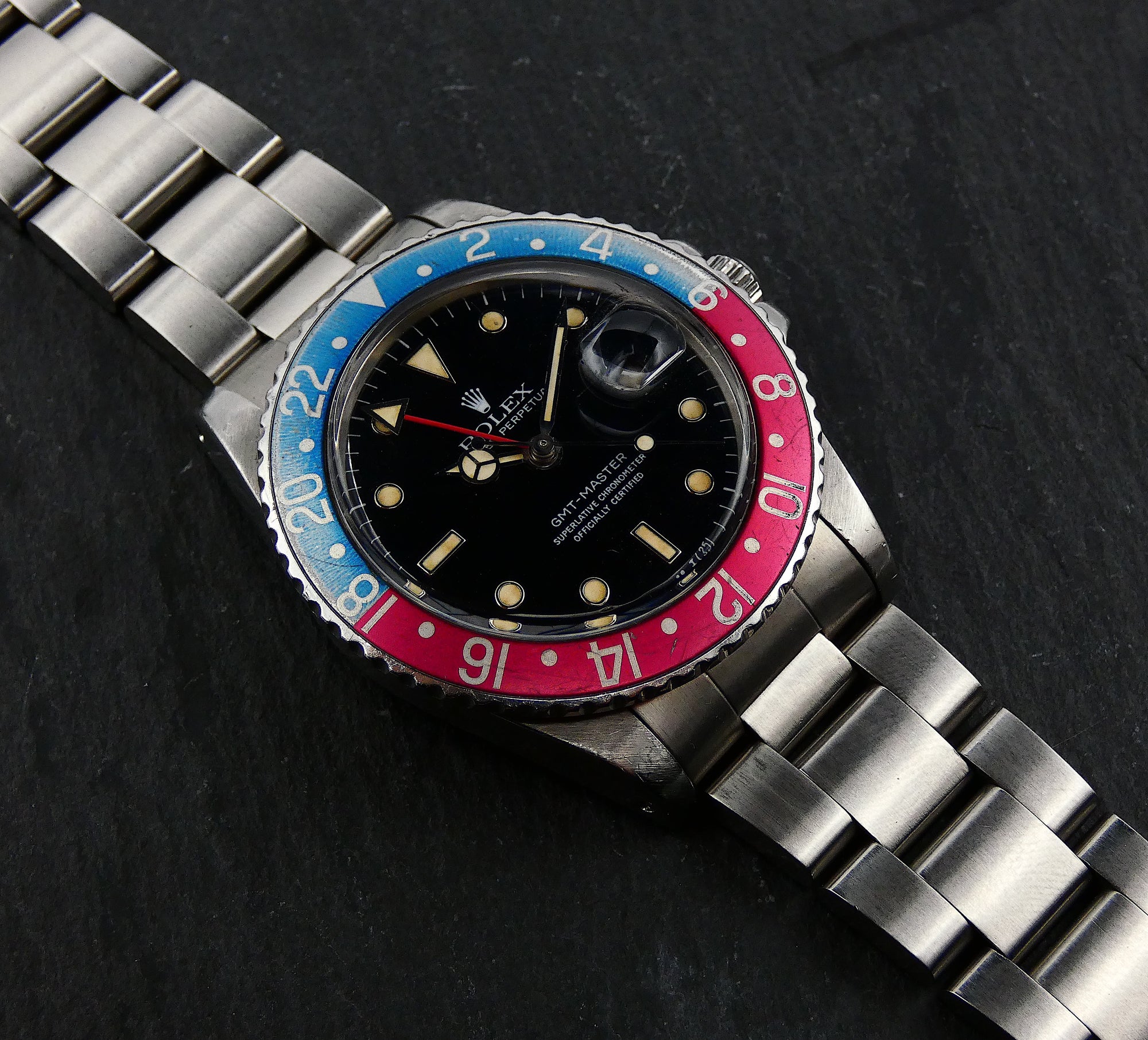 SOLD Rolex GMT-Master 16750 Spider dial / amazing patina / 1985