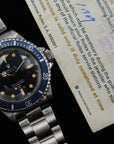 SOLD Rolex Submariner (No Date) Certified 5513 / Meters first / full set