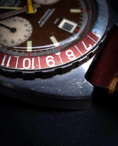 RES The Heuer Autavia GMT 1163 “Choco Patina”