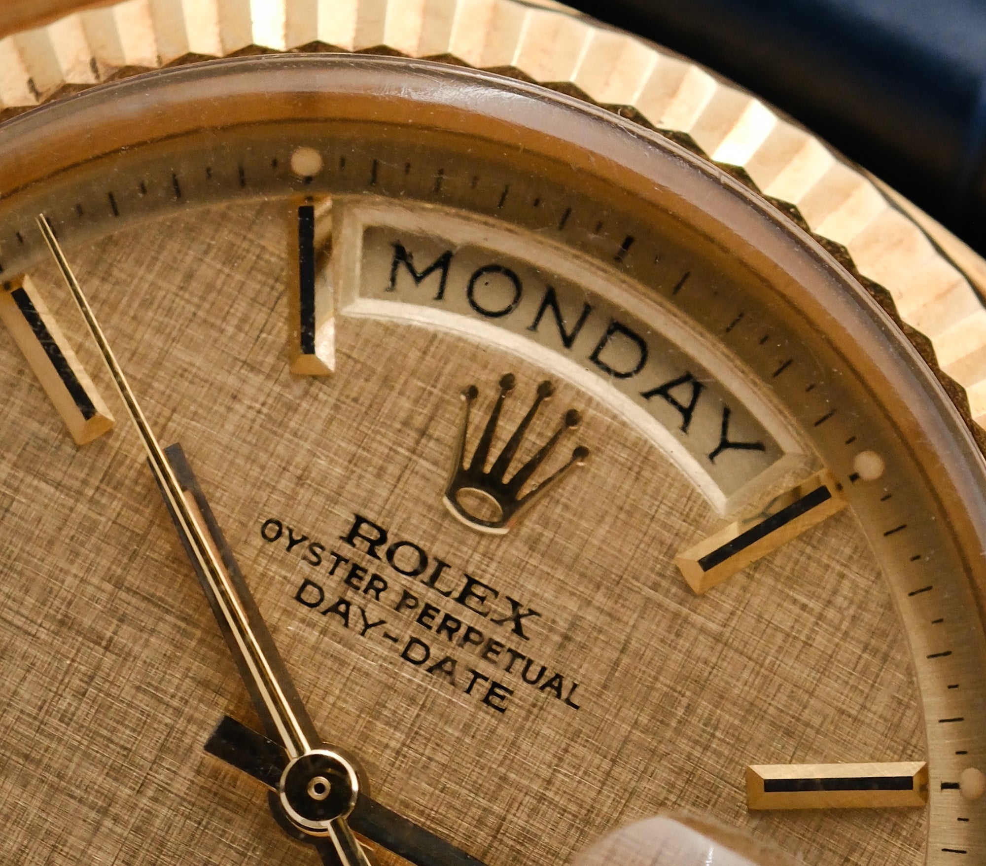 SOLD Rolex Day-Date 36 Linen 1972