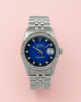 Rolex Datejust blue vignette Full Set 1990