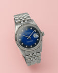 Rolex Datejust blue vignette Full Set 1990