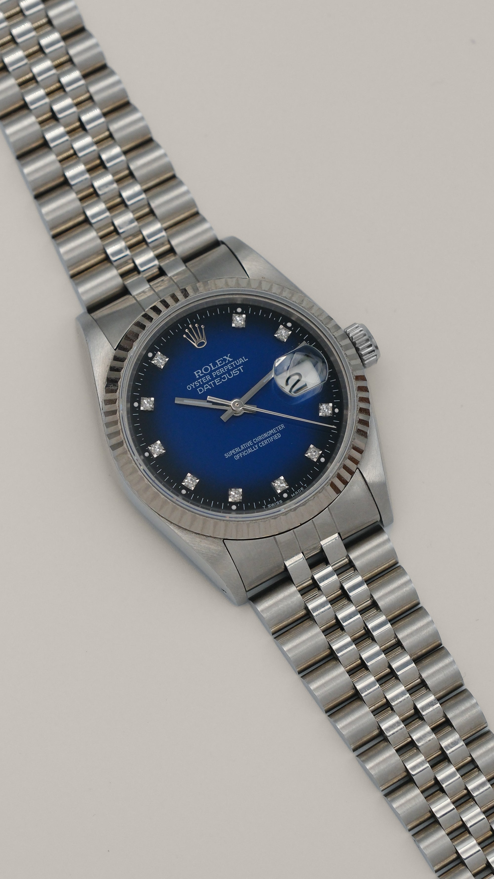 Rolex Datejust blue vignette Full Set 1990