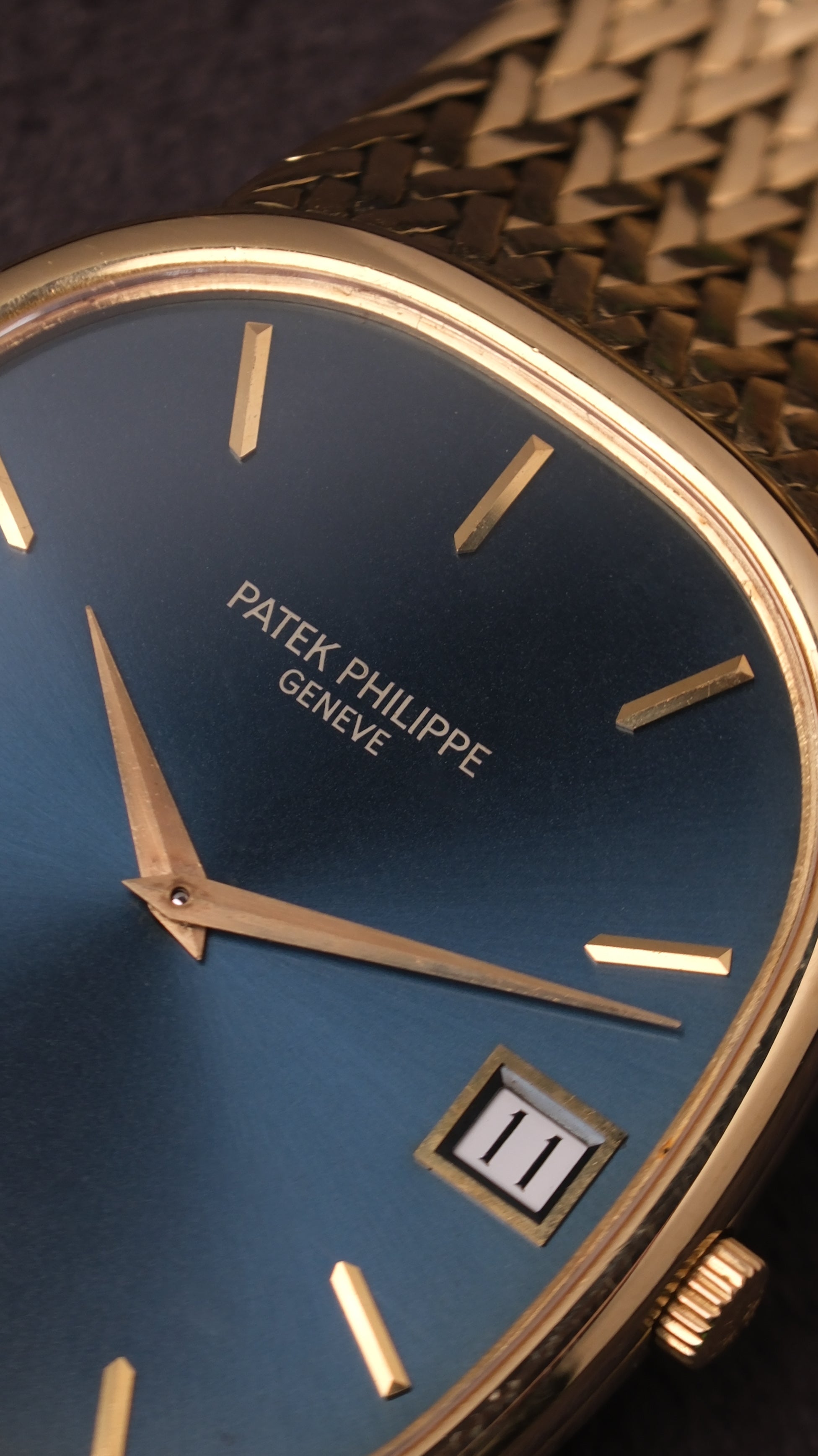 Patek Philippe Golden Ellipse 3605 Jumbo / Rare automatic / ELLIPSE D&#39;OR Date / with extract