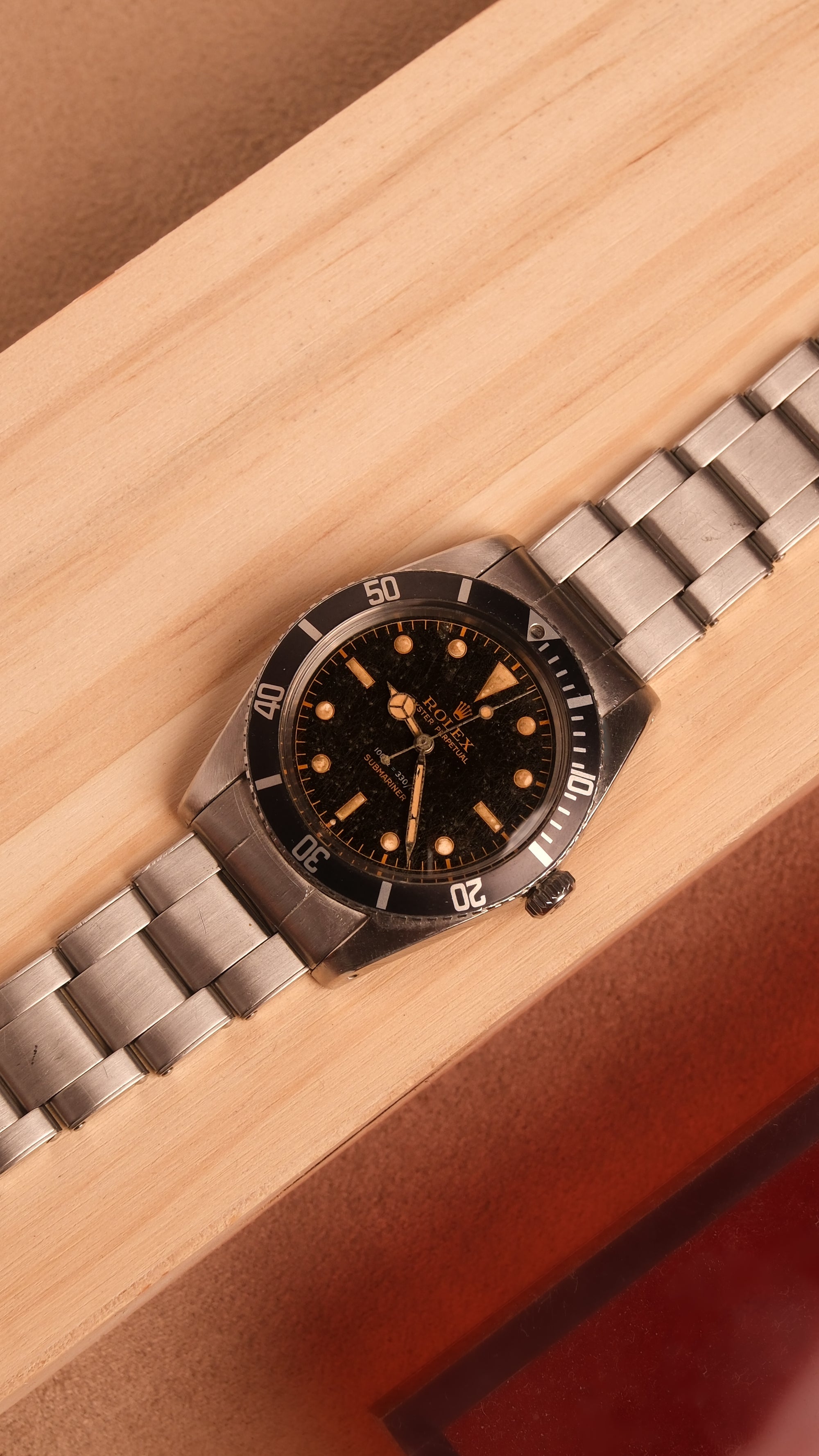 RESERVED olex Submariner 5508 original dial hands / James bond / 2 line Gilt Exclamation 1962