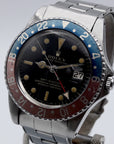 SOLD Rolex GMT-Master 1966 Glossy Gilt dial / hook 7 / and Rivet stretch bracelet