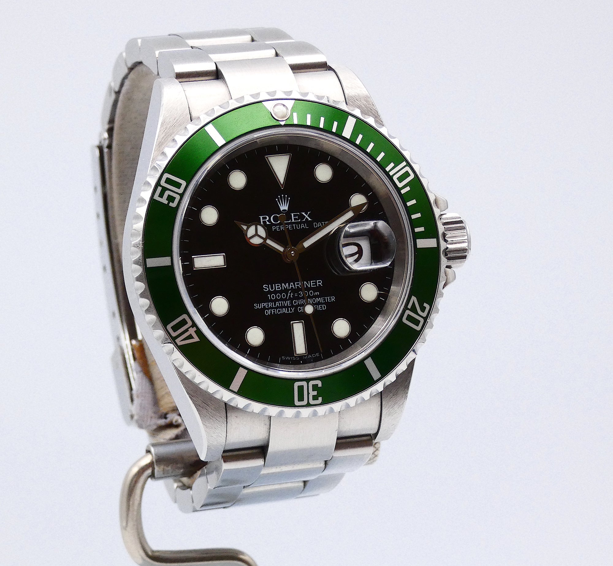 SOLD Rolex Submariner &quot;Kermit&quot; 2007 unpolished full set 16610LV