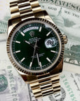 SOLD 118238 Rolex Day-Date "President" Money Green Full Set mint