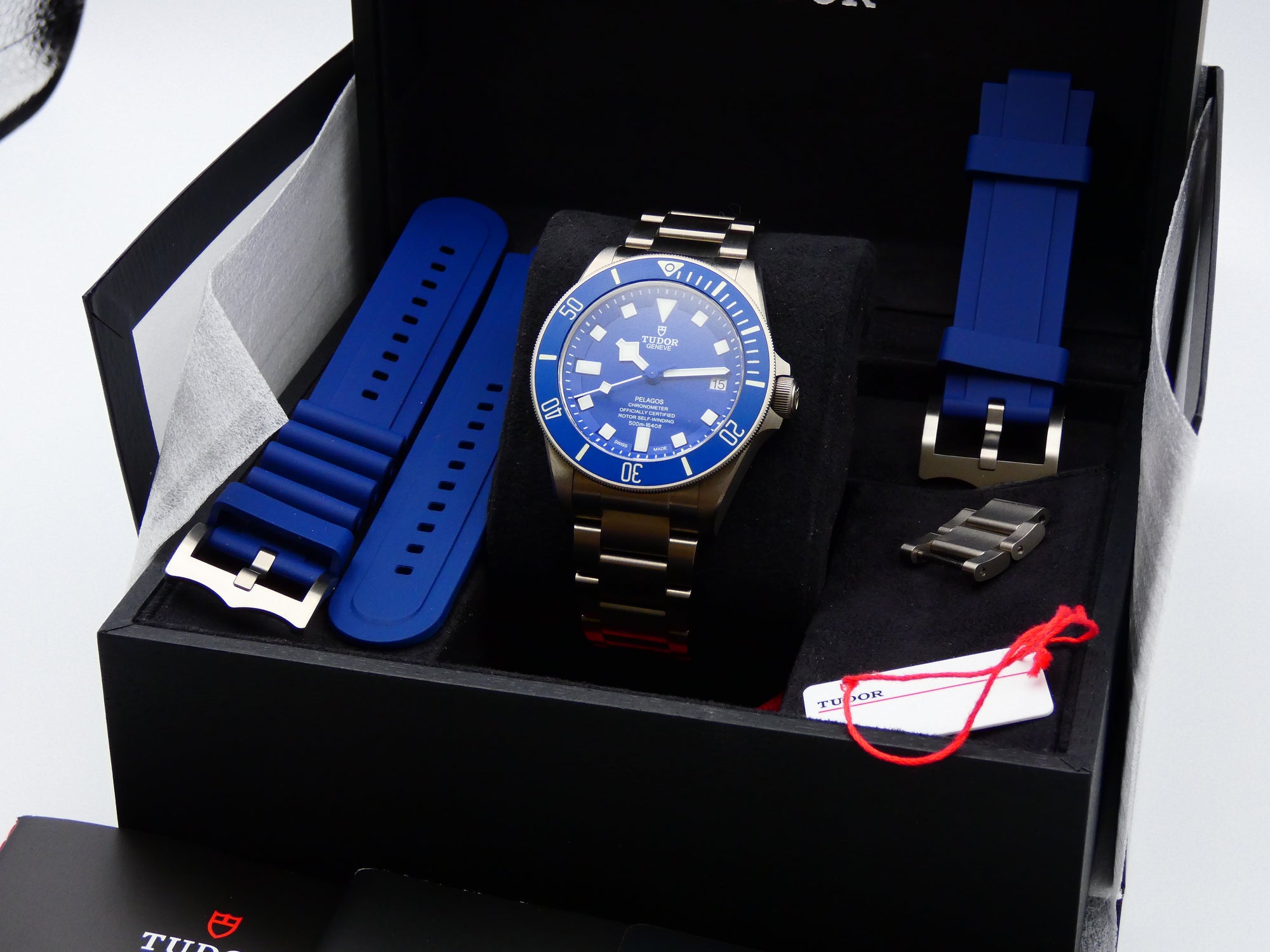 SOLD Tudor Pelagos Blue Dial Titanium 42mm 25600TB / 5-2022 + 2 straps