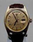 SOLD Day-Date 1969 MINT / Pie pan linnen gold dial / warranty