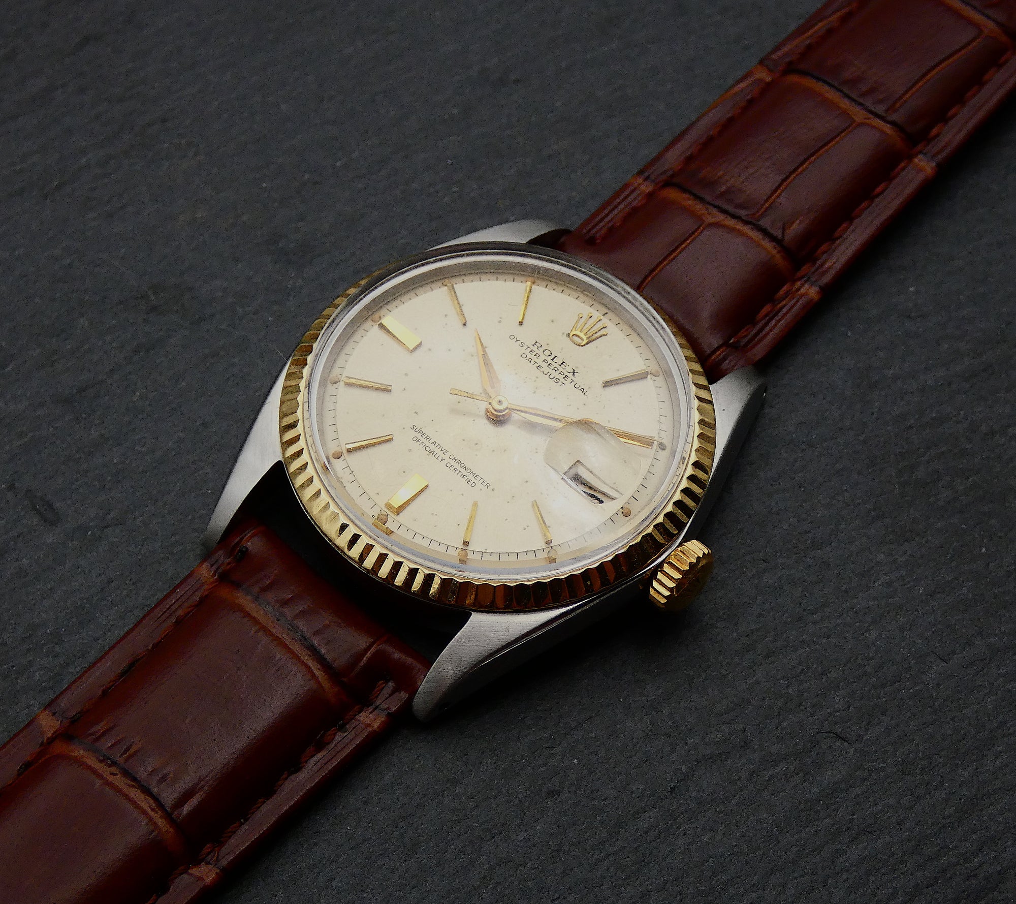 SOLD Rolex Rare Datejust 36 / 1963 / Radium / Doorstop dial