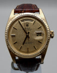 SOLD Day-Date 1969 MINT / Pie pan linnen gold dial / warranty