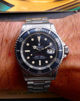 SOLD Rolex Submariner Date / Single Red / 1974 / blue faded bezel