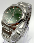 SOLD / Rolex 114200 Oyster Perpetual 34 Olive Dial - 2019 Mint