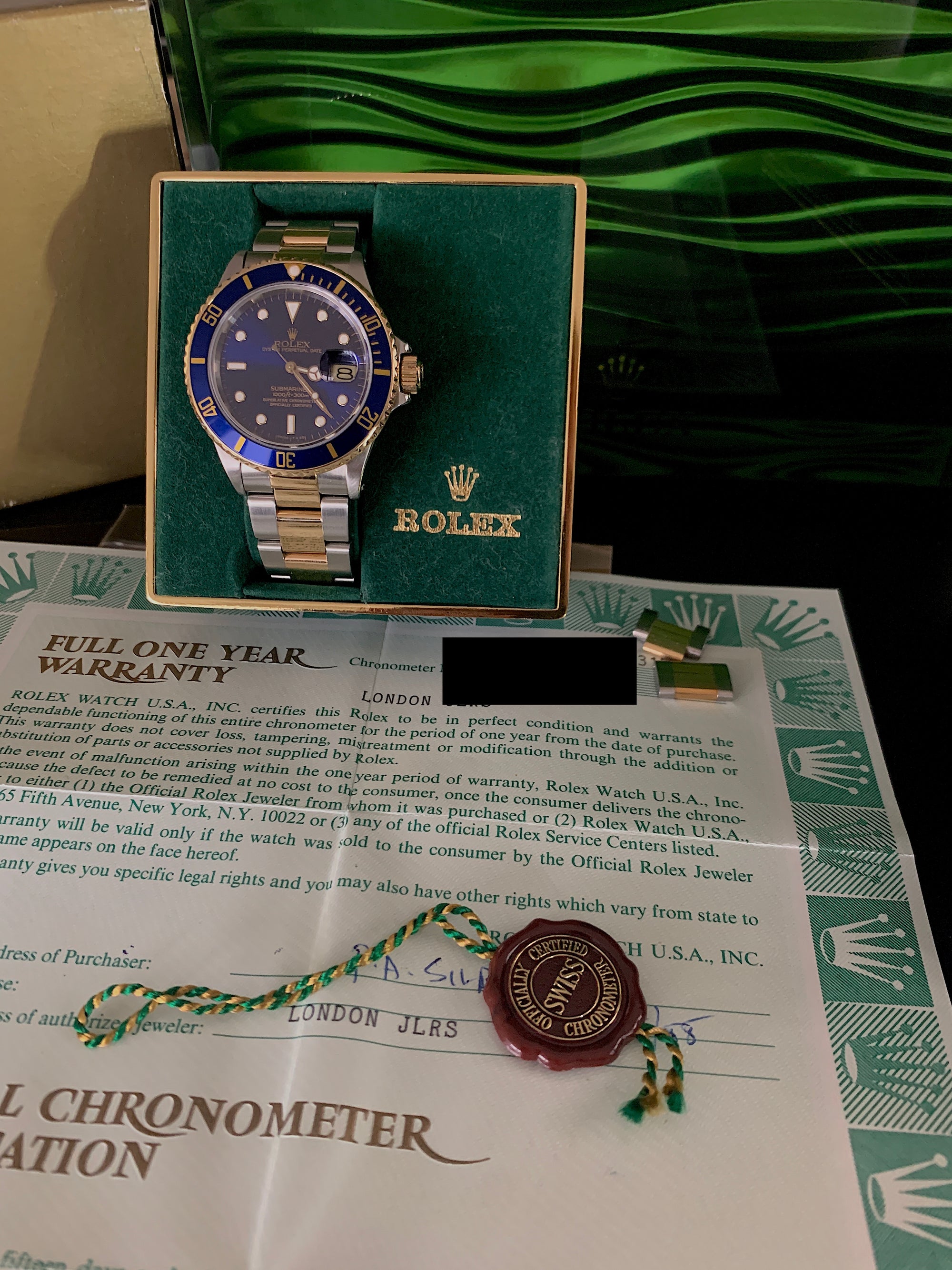 SOLD Rolex Submariner 16803 Full set