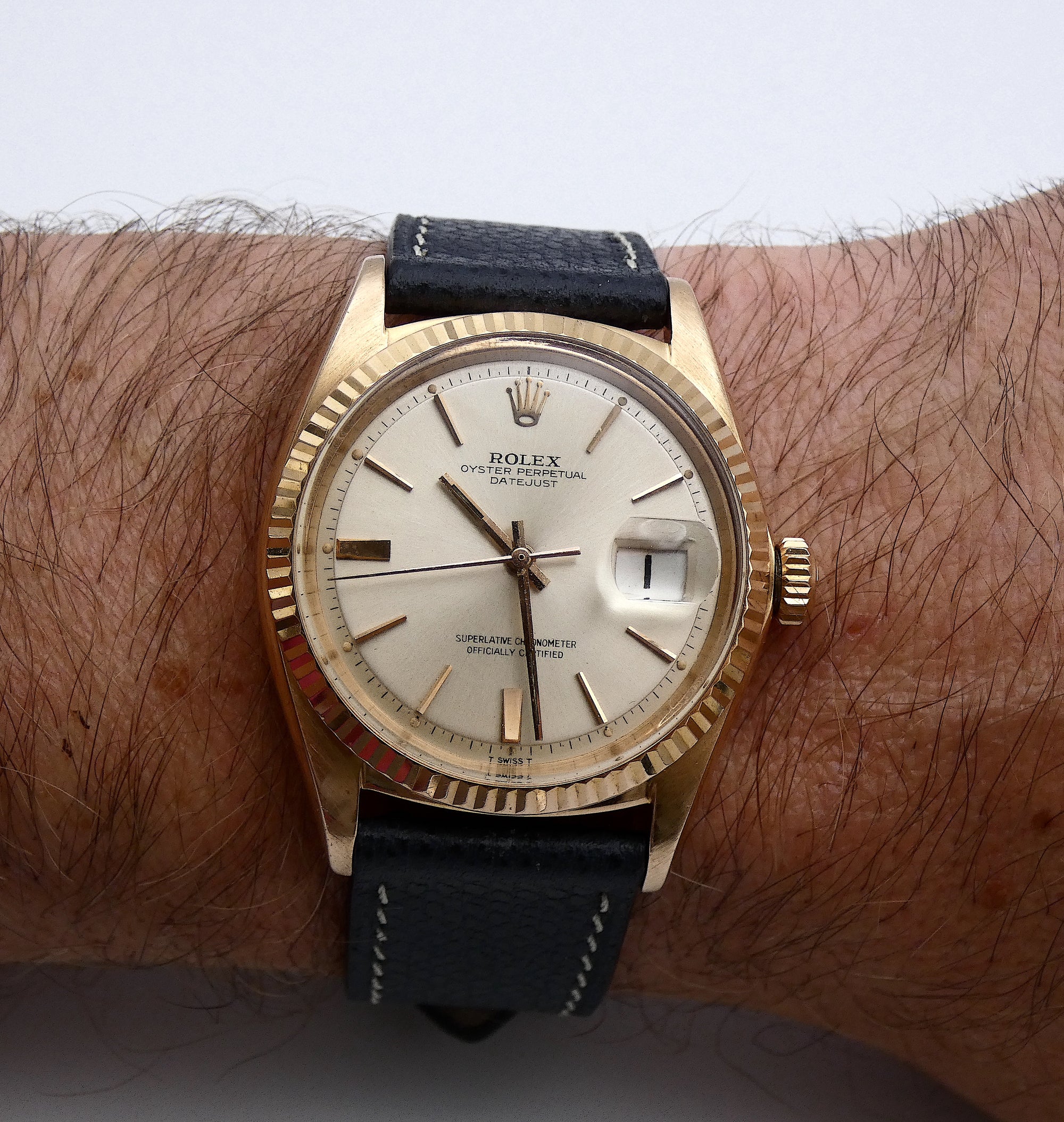 SOLD Mint Datejust 18k Rose 36mm / 1966 / PiePan doorstop dial