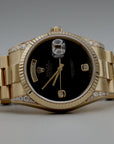 SOLD  Day-Date President 36 VERY RARE / MINT / Factory Onyx and diamond lugs