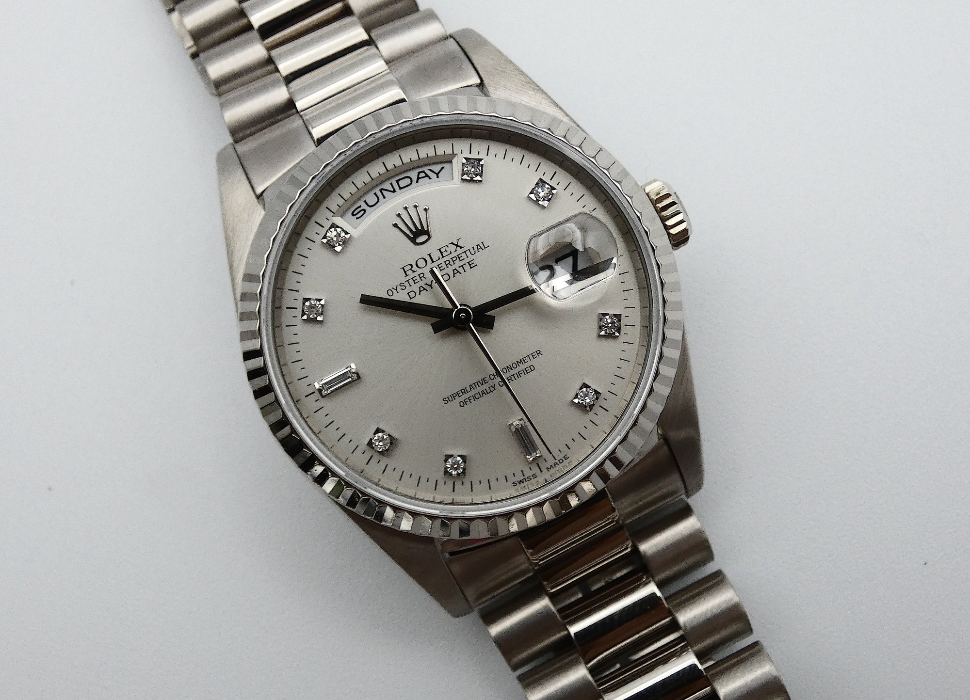 SOLD Day-Date 36 WG / diamond dial / serviced + warranty