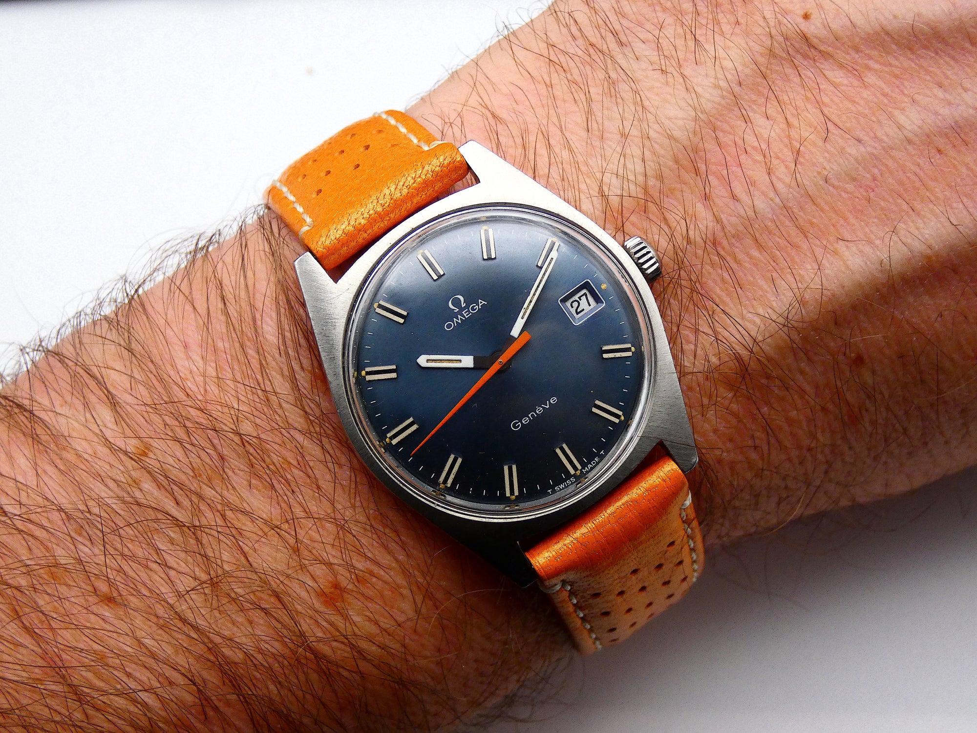 SOLD Omega Rare Geneve Ultraman Blue 1968