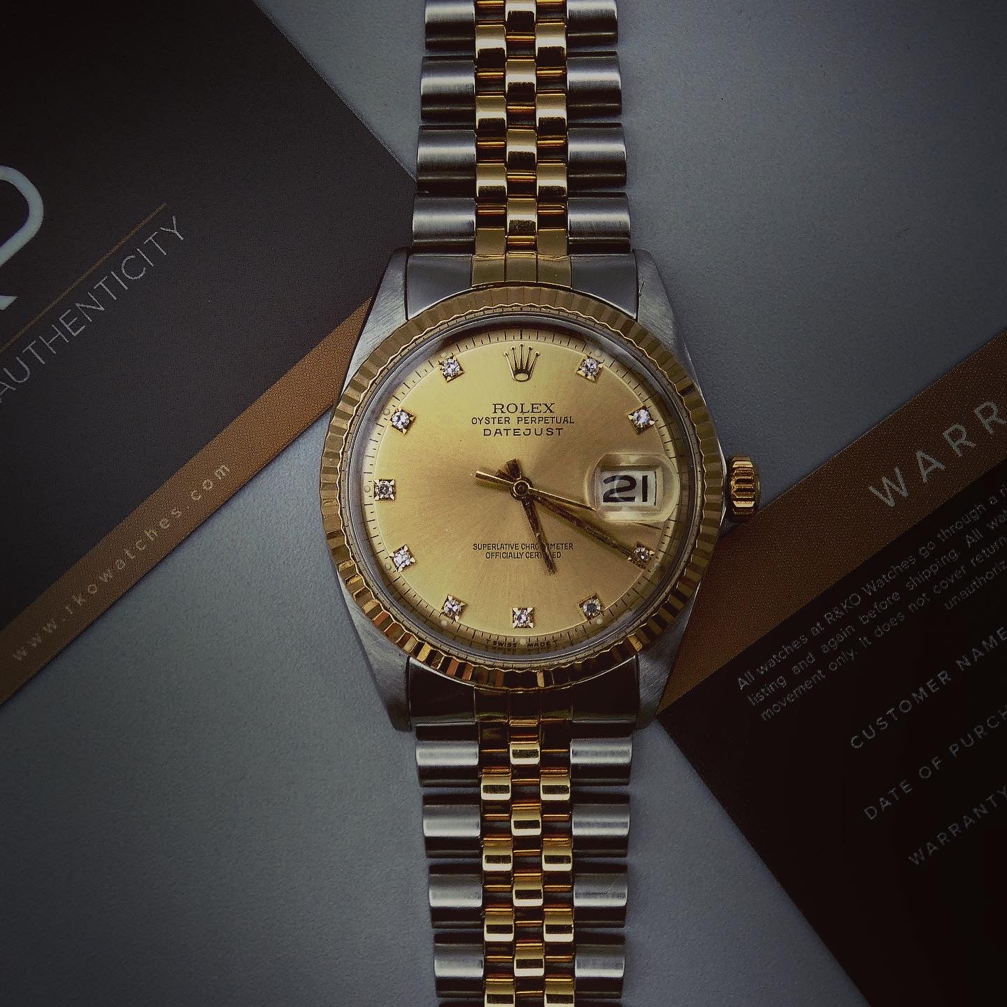 SOLD Datejust 36 / factory diamond dial / 1966