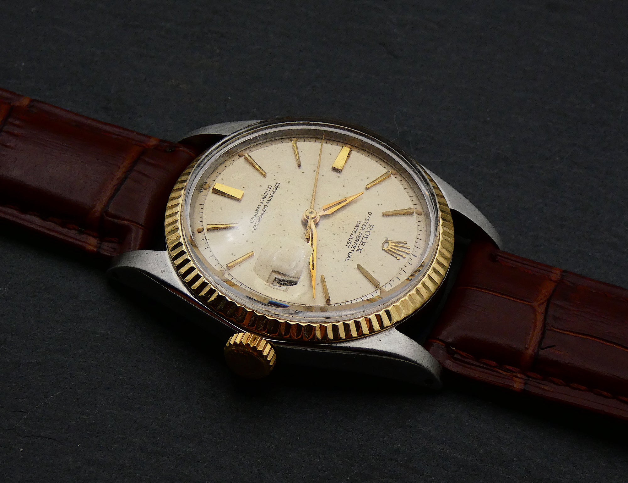 SOLD Rolex Rare Datejust 36 / 1963 / Radium / Doorstop dial