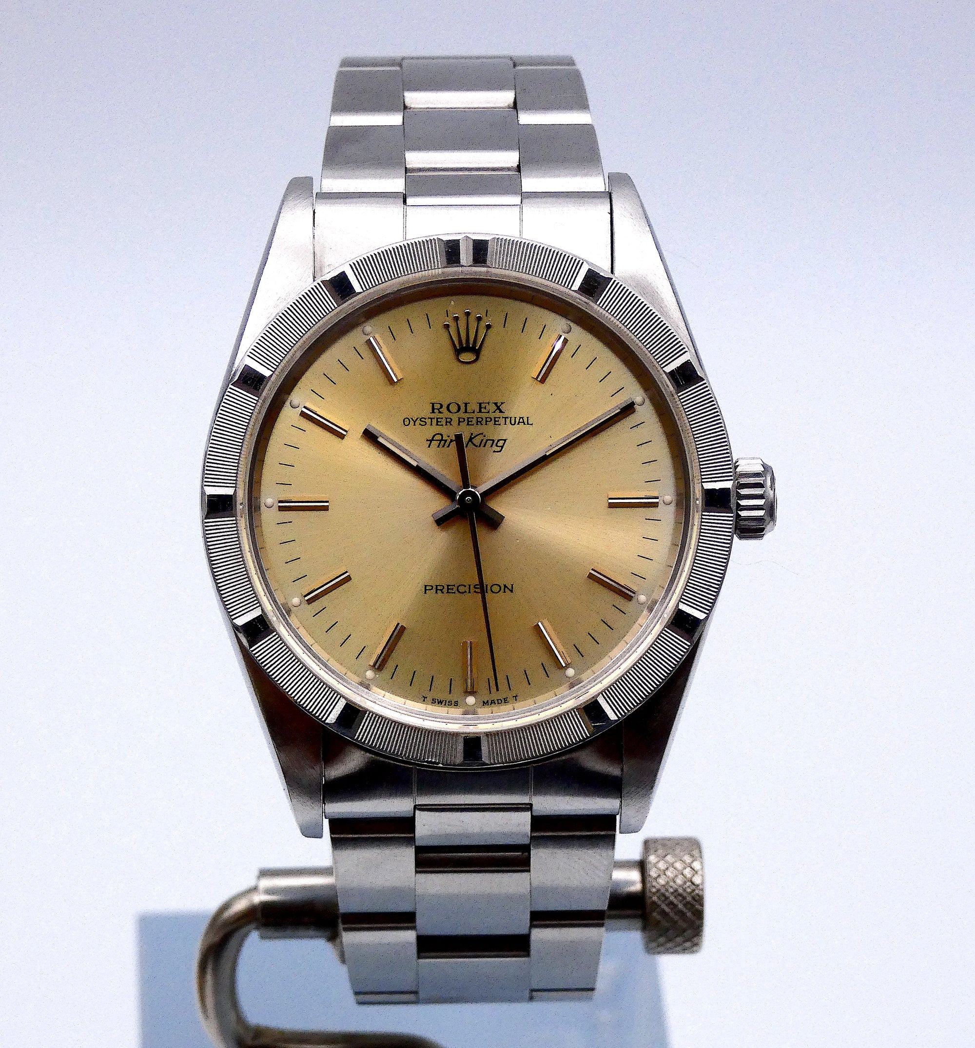 SOLD Rolex Air-King / nice patina / with papers / crispy 1995