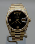 SOLD  Day-Date President 36 VERY RARE / MINT / Factory Onyx and diamond lugs