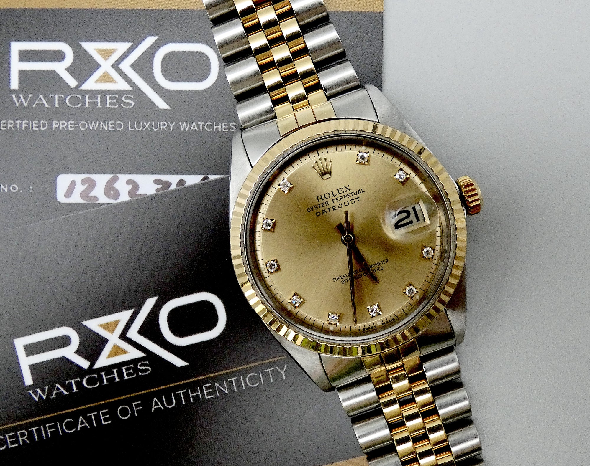 SOLD Datejust 36 / factory diamond dial / 1966