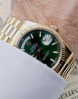 SOLD 118238 Rolex Day-Date "President" Money Green Full Set mint